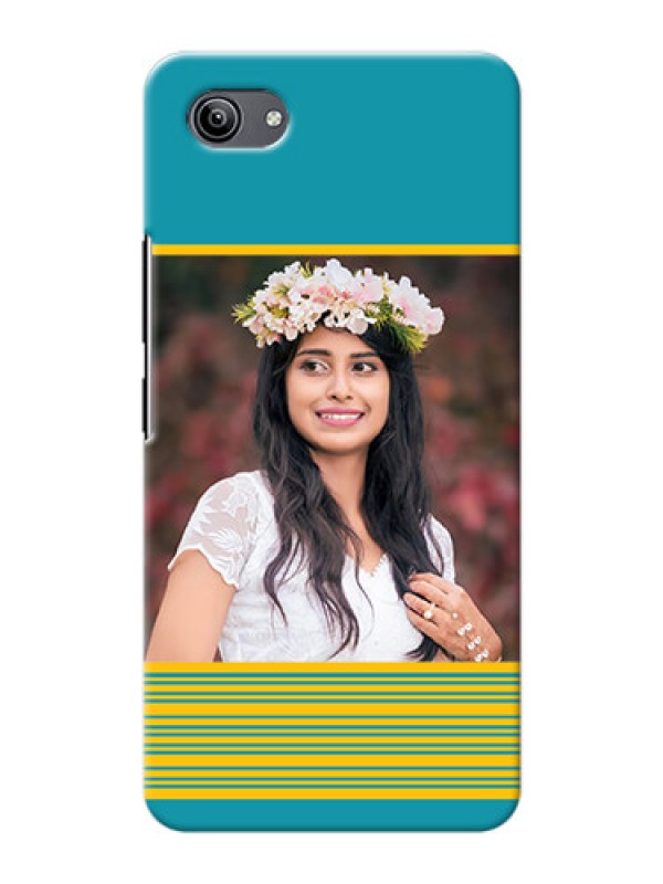 Custom Vivo Y81i personalized phone covers: Yellow & Blue Design 