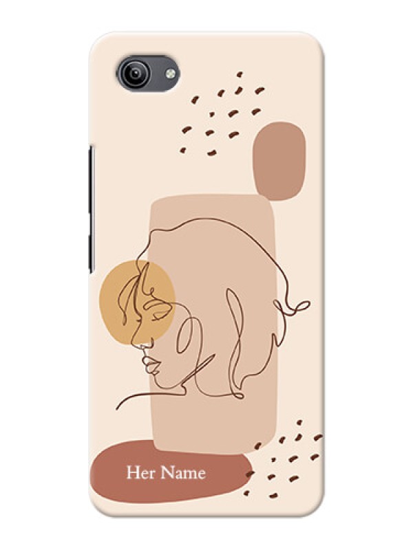 Custom Vivo Y81I Custom Phone Covers: Calm Woman line art Design