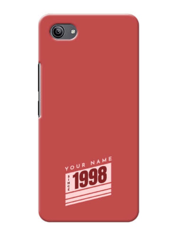 Custom Vivo Y81I Phone Back Covers: Red custom year of birth Design