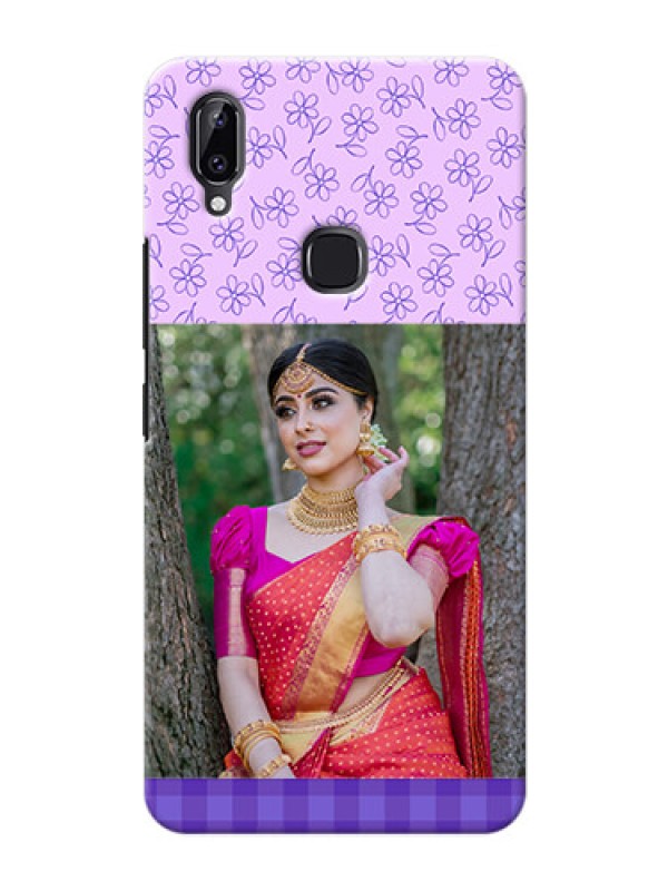 Custom Vivo Y83 Pro Mobile Cases: Purple Floral Design