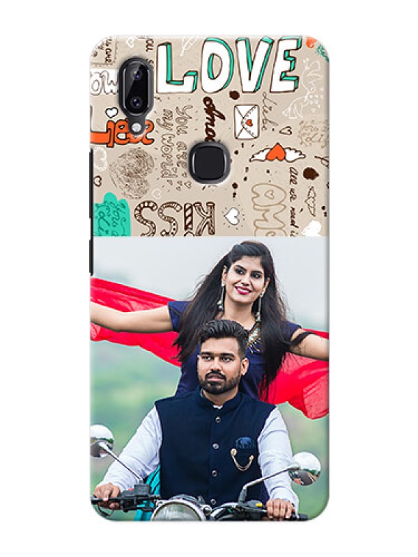 Custom Vivo Y83 Pro Personalised mobile covers: Love Doodle Pattern 