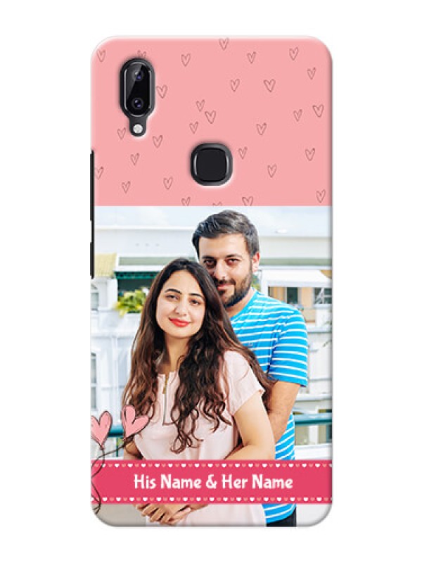 Custom Vivo Y83 Pro phone back covers: Love Design Peach Color