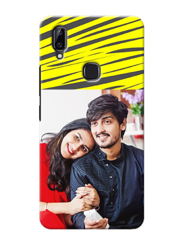 Custom Vivo Y83 Pro Personalised mobile covers: Yellow Abstract Design