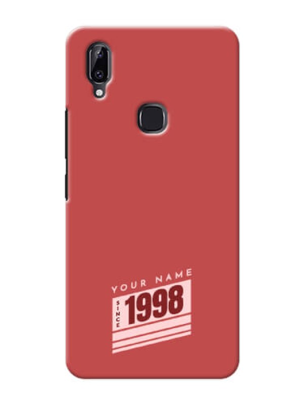 Custom Vivo Y83 Pro Phone Back Covers: Red custom year of birth Design
