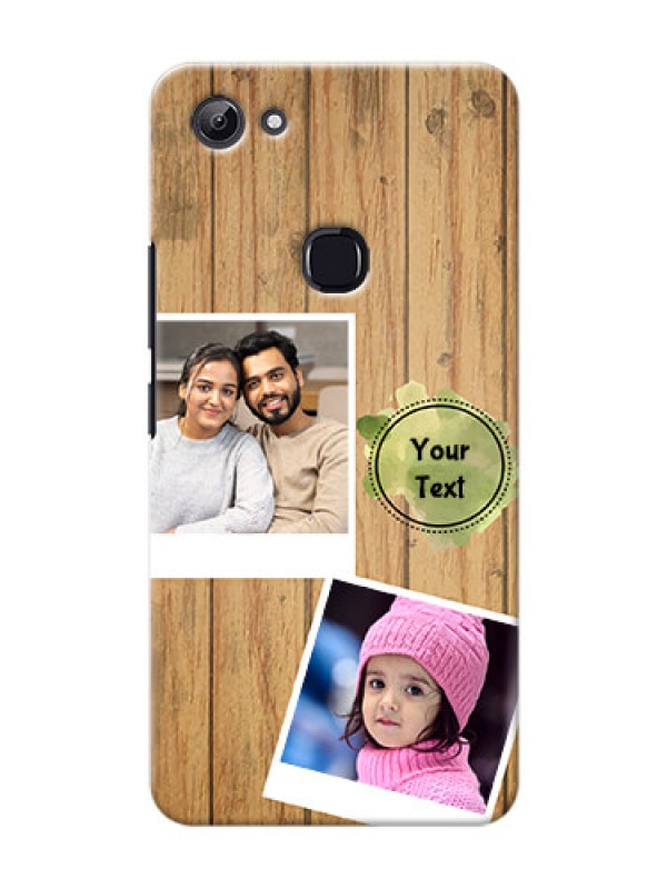 Custom Vivo Y83 3 image holder with wooden texture  Design