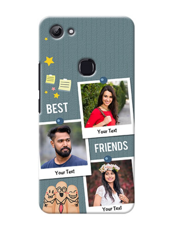 Custom Vivo Y83 3 image holder with sticky frames and friendship day wishes Design