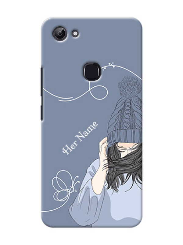 Custom Vivo Y83 Custom Mobile Case with Girl in winter outfit Design