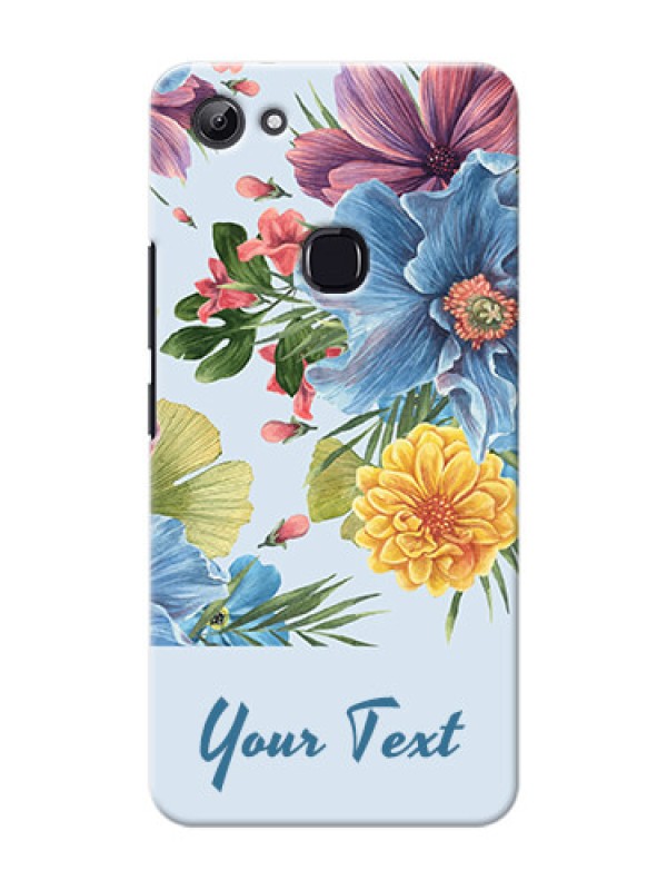 Custom Vivo Y83 Custom Phone Cases: Stunning Watercolored Flowers Painting Design