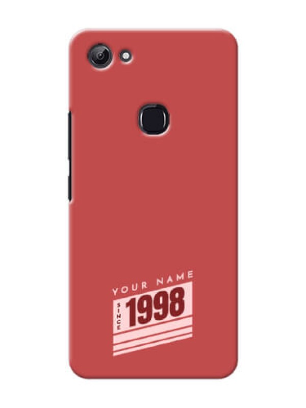 Custom Vivo Y83 Phone Back Covers: Red custom year of birth Design