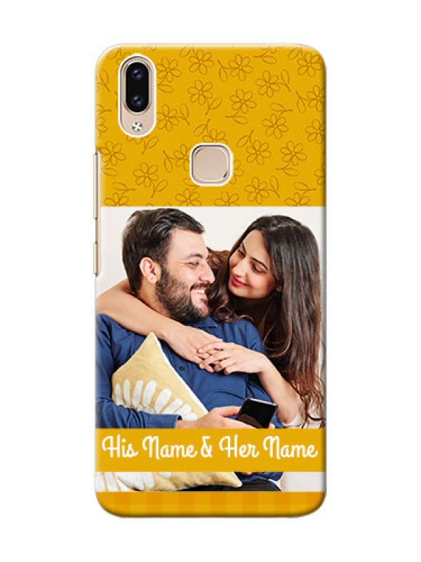 Custom Vivo Y85 mobile phone covers: Yellow Floral Design
