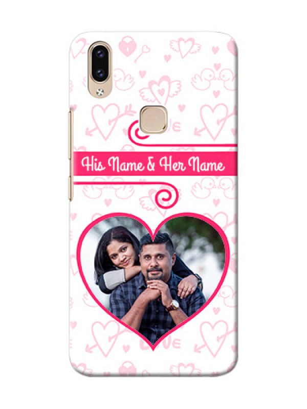 Custom Vivo Y85 Personalized Phone Cases: Heart Shape Love Design