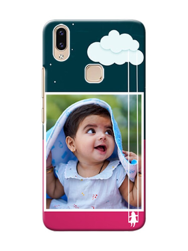 Custom Vivo Y85 custom phone covers: Cute Girl with Cloud Design