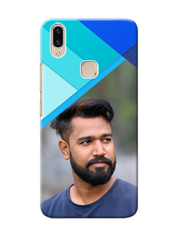 Custom Vivo Y85 Phone Cases Online: Blue Abstract Cover Design