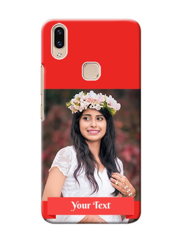 Custom Vivo Y85 Personalised mobile covers: Simple Red Color Design