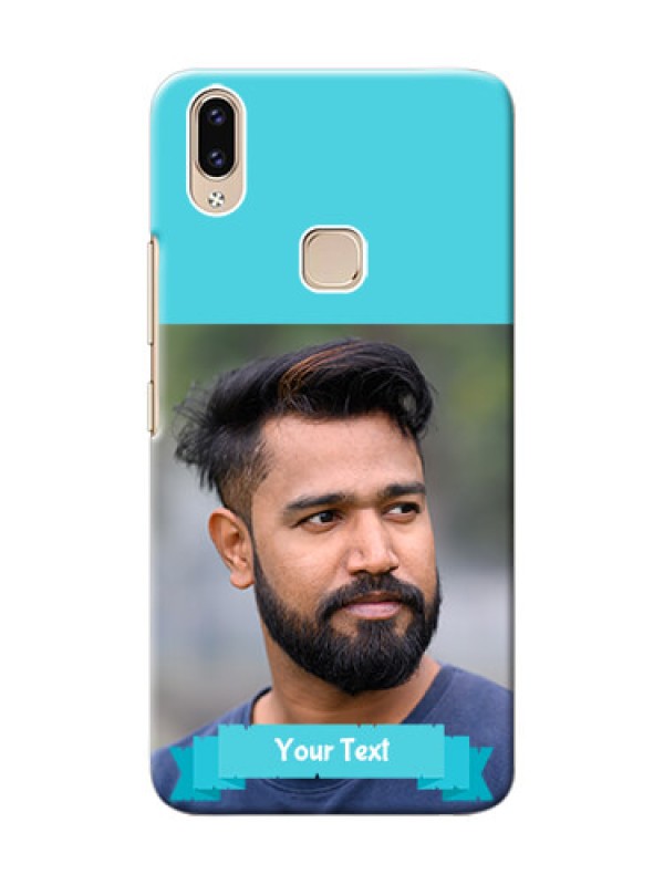 Custom Vivo Y85 Personalized Mobile Covers: Simple Blue Color Design