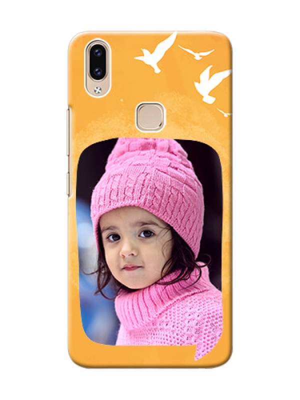 Custom Vivo Y85 Phone Covers: Water Color Design with Bird Icons