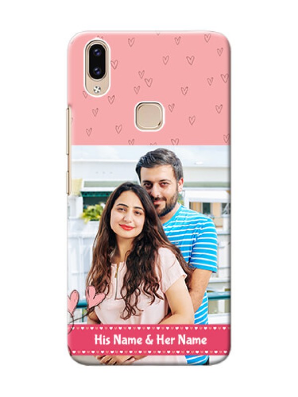 Custom Vivo Y85 phone back covers: Love Design Peach Color