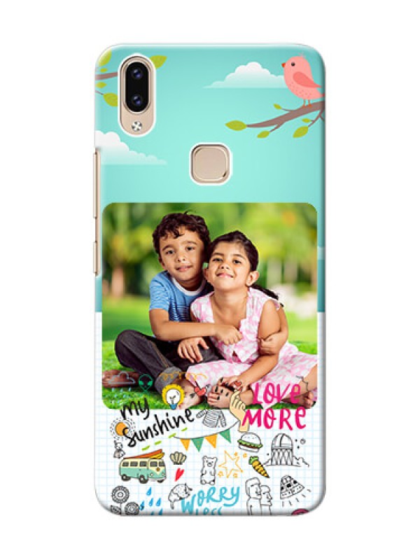Custom Vivo Y85 phone cases online: Doodle love Design