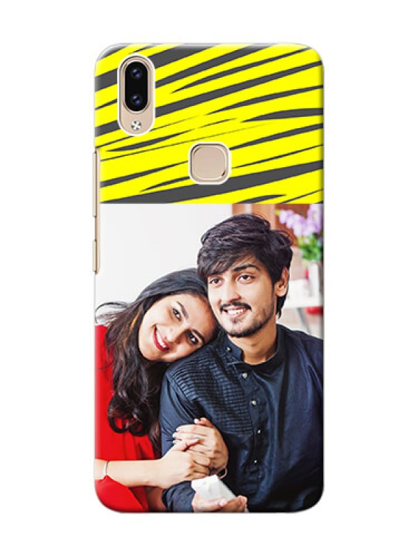 Custom Vivo Y85 Personalised mobile covers: Yellow Abstract Design