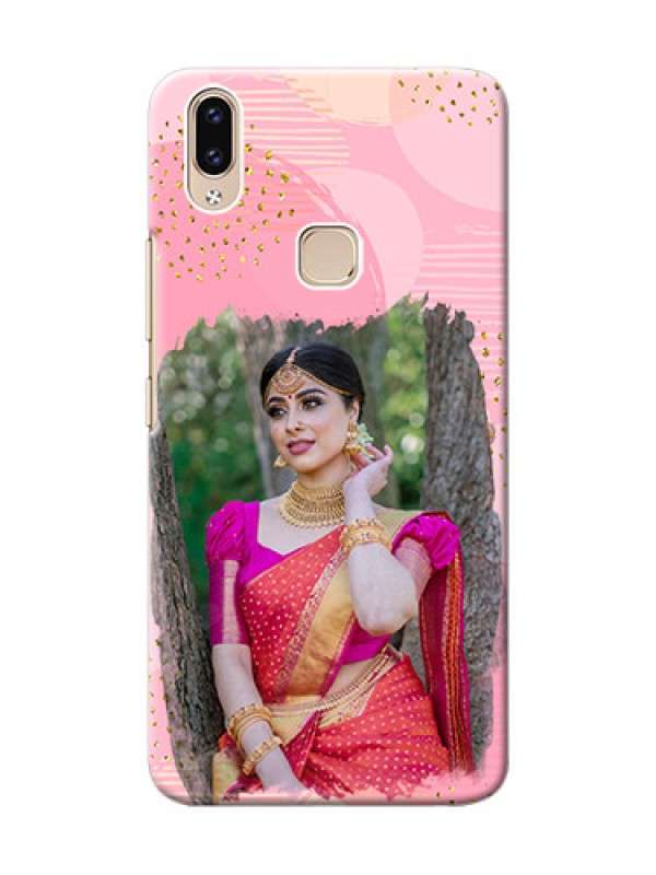 Custom Vivo Y85 Phone Covers for Girls: Gold Glitter Splash Design