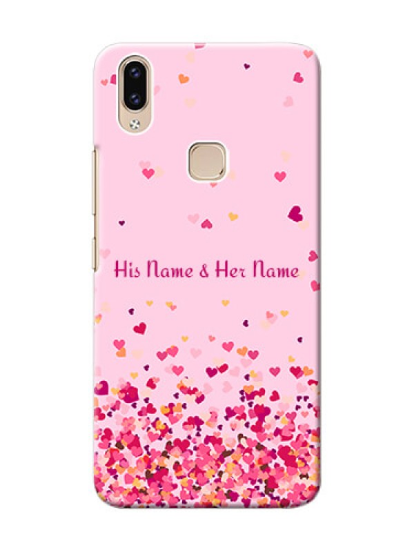 Custom Vivo Y85 Phone Back Covers: Floating Hearts Design