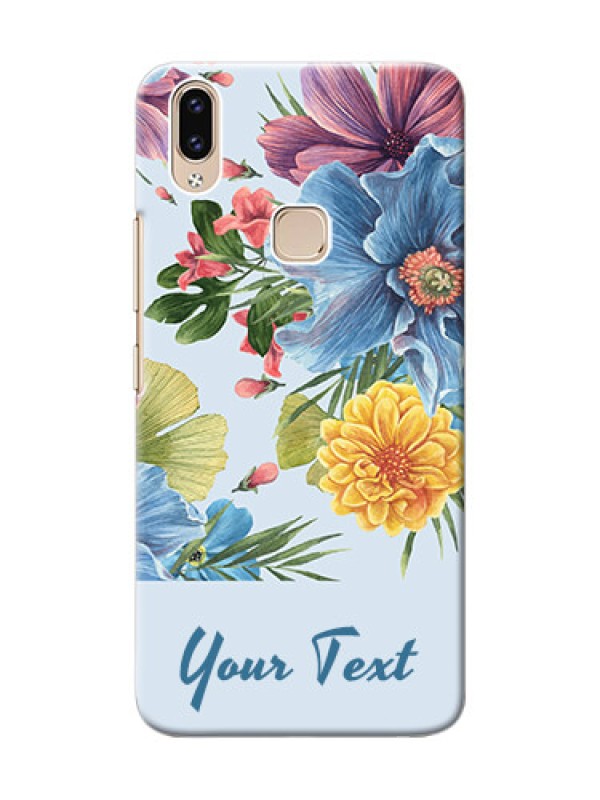 Custom Vivo Y85 Custom Phone Cases: Stunning Watercolored Flowers Painting Design