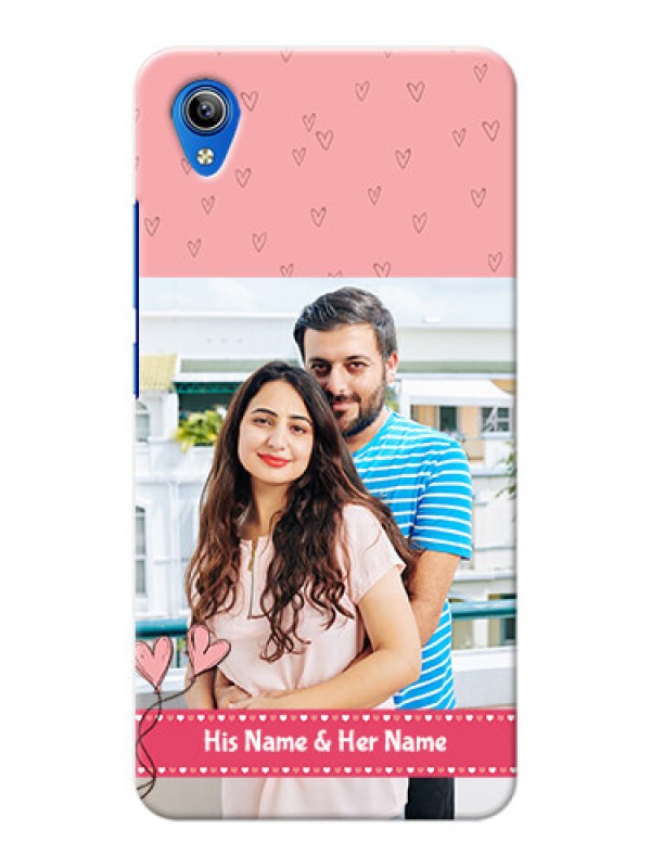 Custom Vivo Y90 phone back covers: Love Design Peach Color
