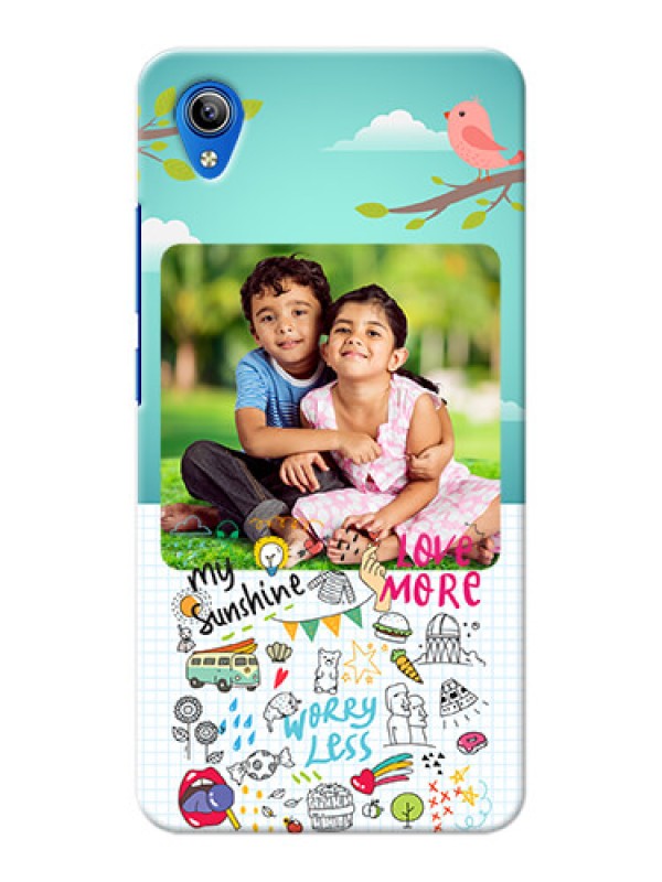 Custom Vivo Y90 phone cases online: Doodle love Design