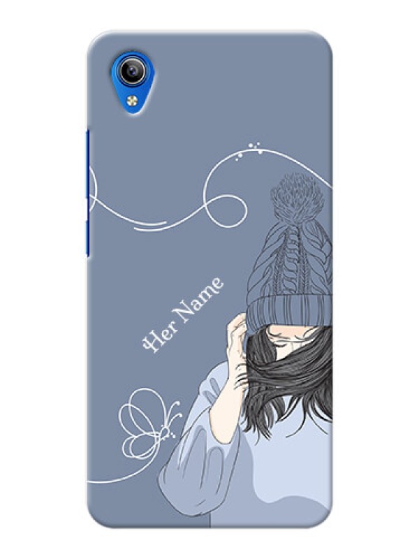 Custom Vivo Y90 Custom Mobile Case with Girl in winter outfit Design