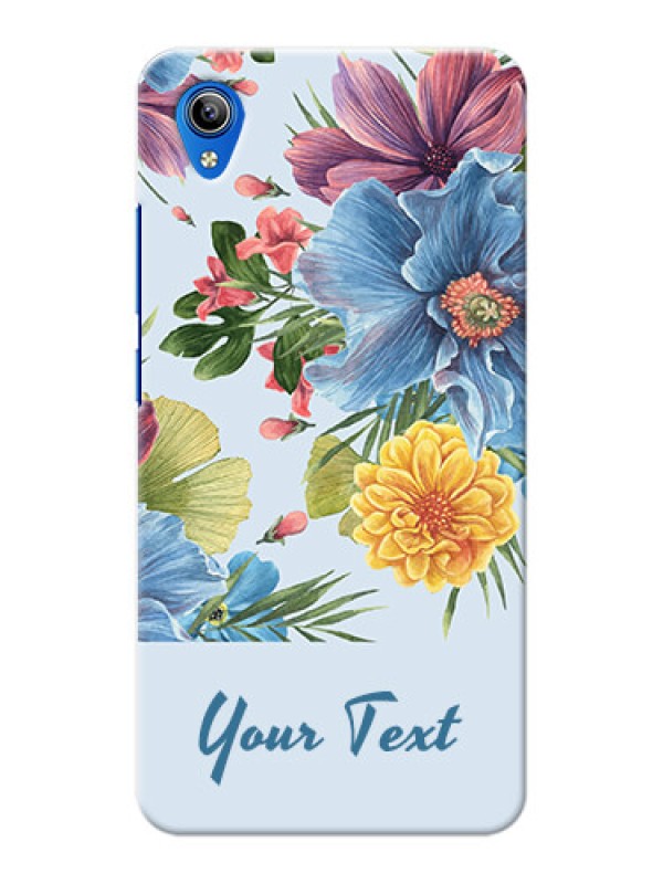 Custom Vivo Y90 Custom Phone Cases: Stunning Watercolored Flowers Painting Design