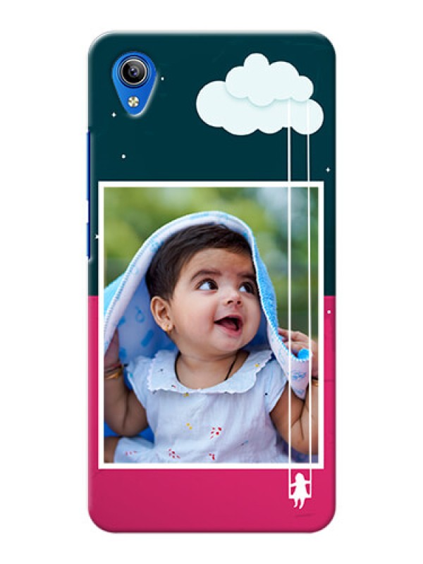 Custom Vivo Y91i custom phone covers: Cute Girl with Cloud Design