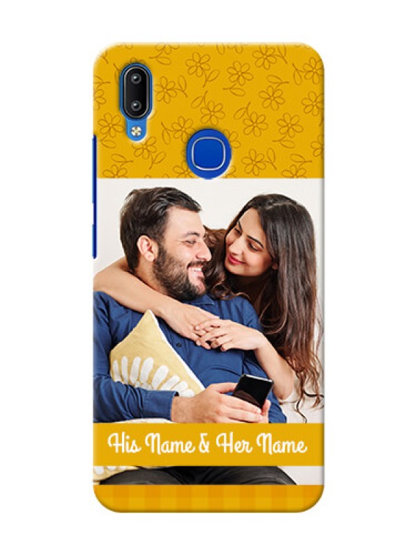 Custom Vivo Y93 mobile phone covers: Yellow Floral Design
