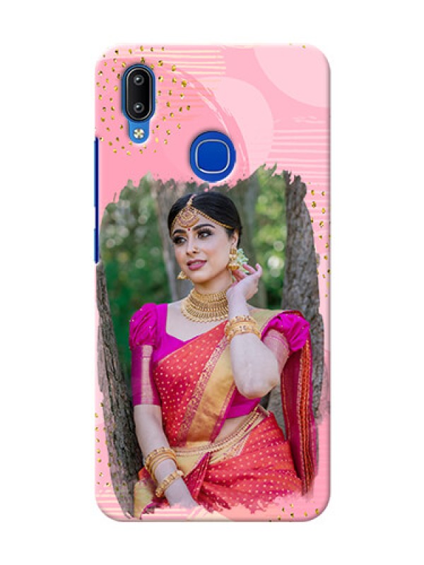 Custom Vivo Y93 Phone Covers for Girls: Gold Glitter Splash Design