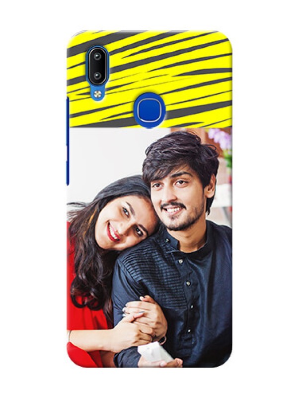 Custom Vivo Y95 Personalised mobile covers: Yellow Abstract Design
