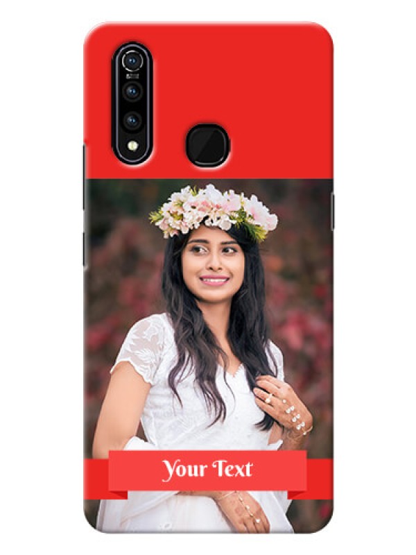 Custom Vivo Z1 Pro Personalised mobile covers: Simple Red Color Design