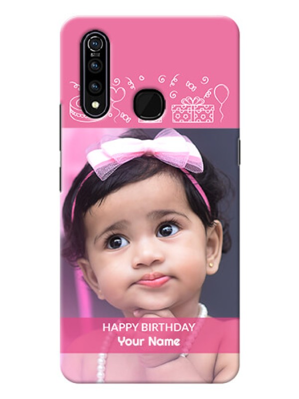 Custom Vivo Z1 Pro Custom Mobile Cover with Birthday Line Art Design