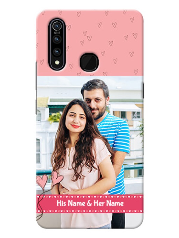 Custom Vivo Z1 Pro phone back covers: Love Design Peach Color