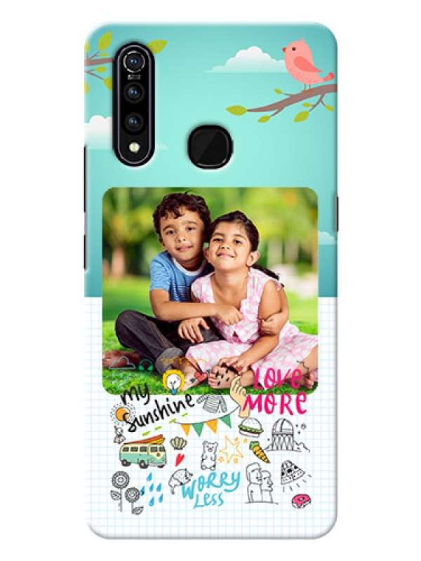 Custom Vivo Z1 Pro phone cases online: Doodle love Design