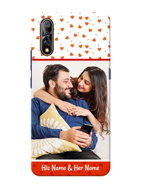 Custom Vivo Z1x Phone Back Covers: Orange Love Symbol Design