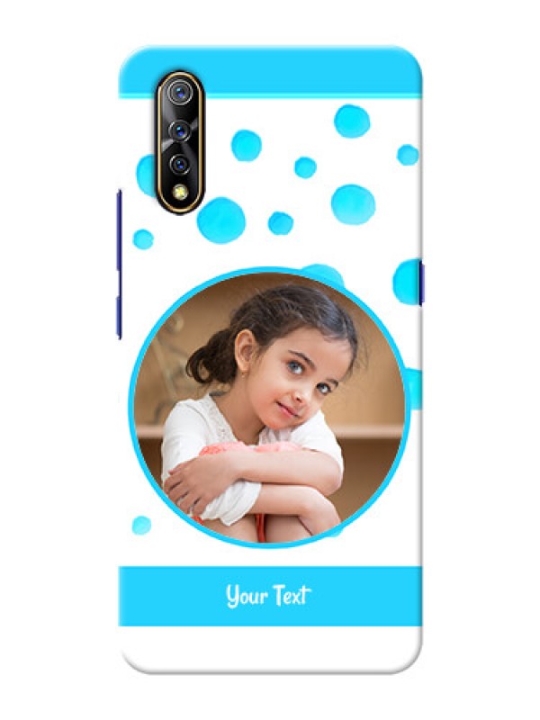 Custom Vivo Z1x Custom Phone Covers: Blue Bubbles Pattern Design