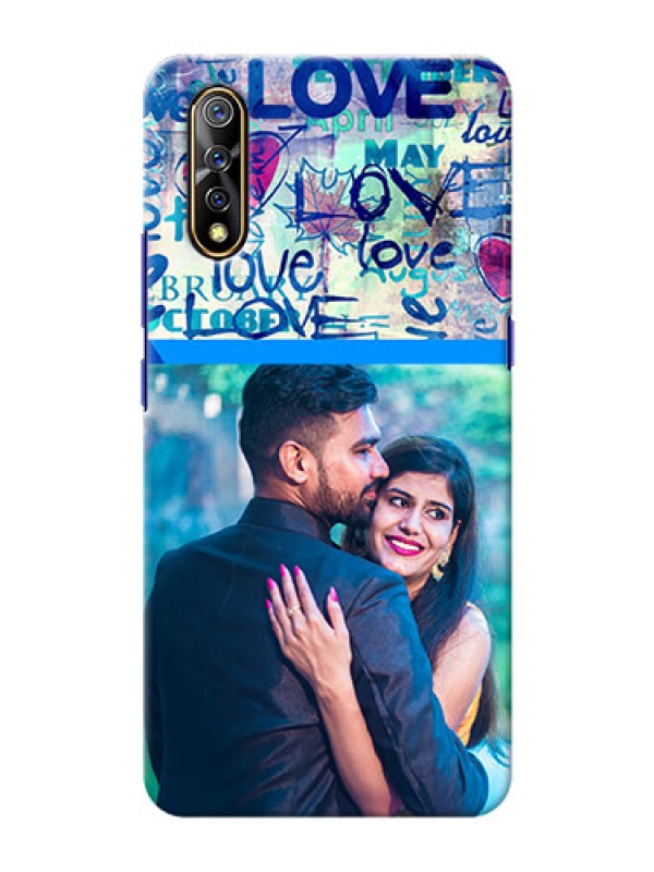 Custom Vivo Z1x Mobile Covers Online: Colorful Love Design