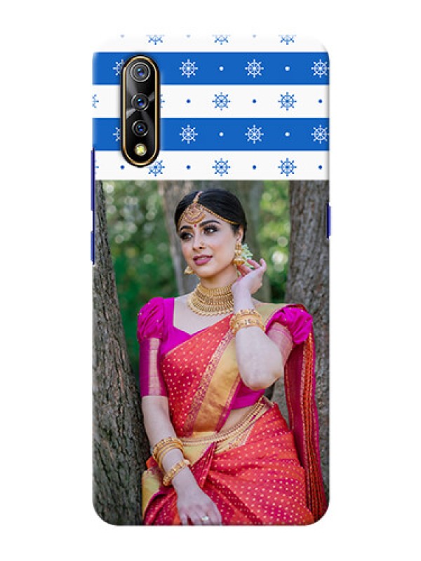 Custom Vivo Z1x custom mobile covers: Snow Pattern Design