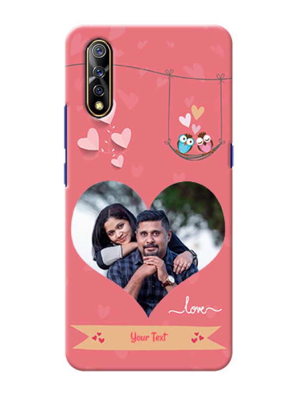 Custom Vivo Z1x custom phone covers: Peach Color Love Design 