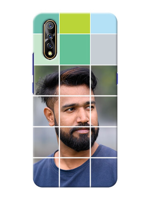 Custom Vivo Z1x personalised phone covers with white box pattern 