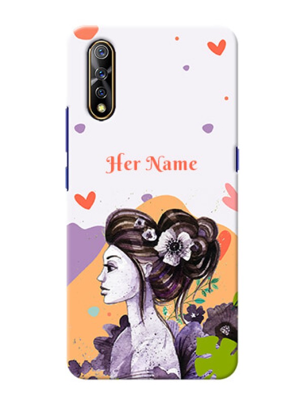 Custom Vivo Z1X Custom Mobile Case with Woman And Nature Design