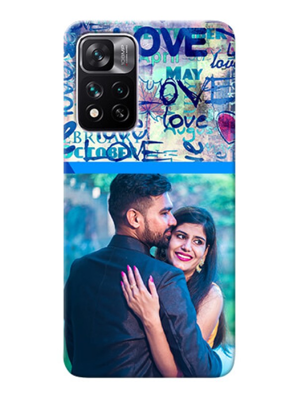 Custom Xiaomi 11i 5G Mobile Covers Online: Colorful Love Design