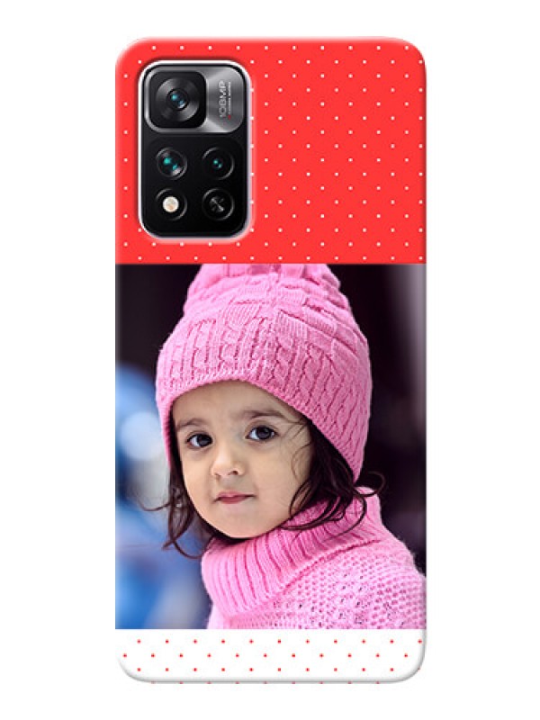 Custom Xiaomi 11i 5G personalised phone covers: Red Pattern Design