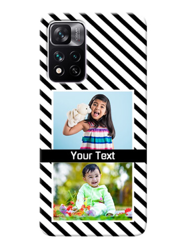 Custom Xiaomi 11i 5G Back Covers: Black And White Stripes Design