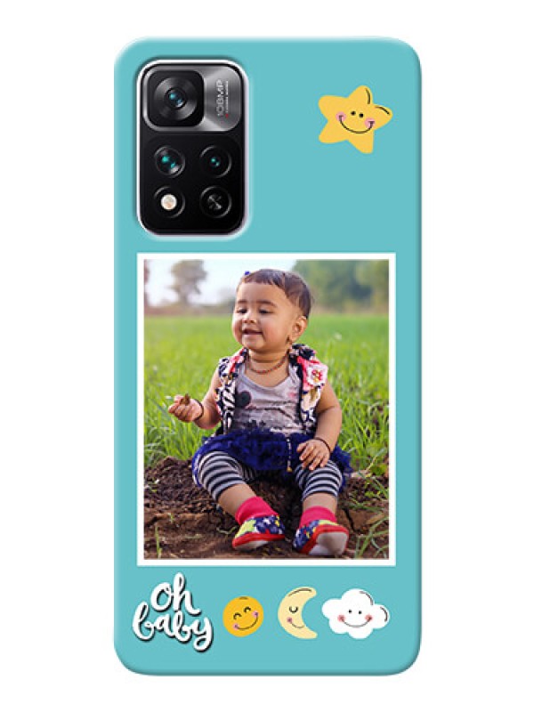 Custom Xiaomi 11i 5G Personalised Phone Cases: Smiley Kids Stars Design