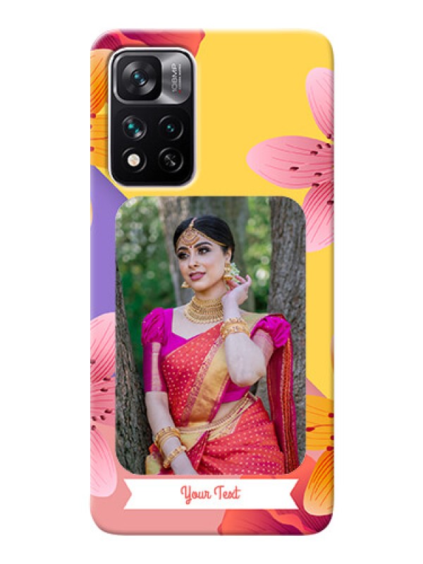 Custom Xiaomi 11i 5G Mobile Covers: 3 Image With Vintage Floral Design